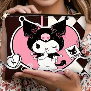 Sanrio Kuromi Pink and Black Cosmetic Bag